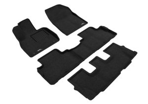 Hyundai Palisade Floor Mats - 3D MAXpider - Elegant - Black - `20-`24